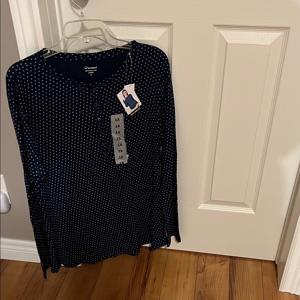 Segments Navy Star Print Blouse